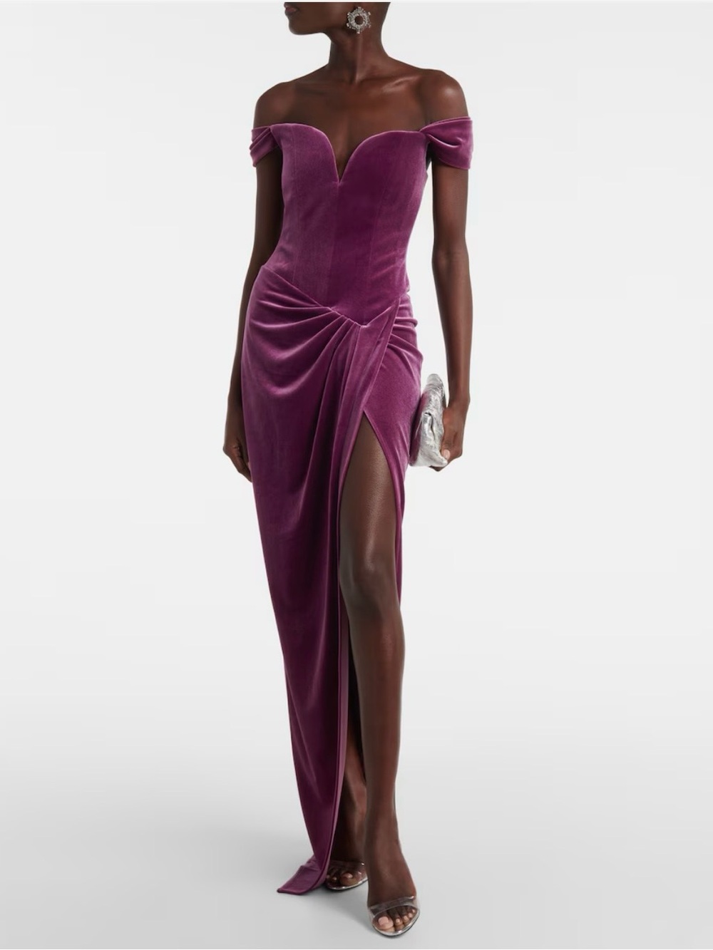 Alex Perry Asymmetric Velvet Bustier Gown - Size US2 (UK8) - New with tag!!!